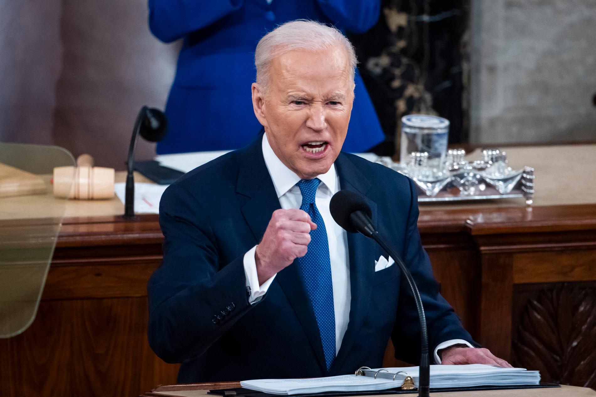 President Joe Biden håller sitt tal till nationen.