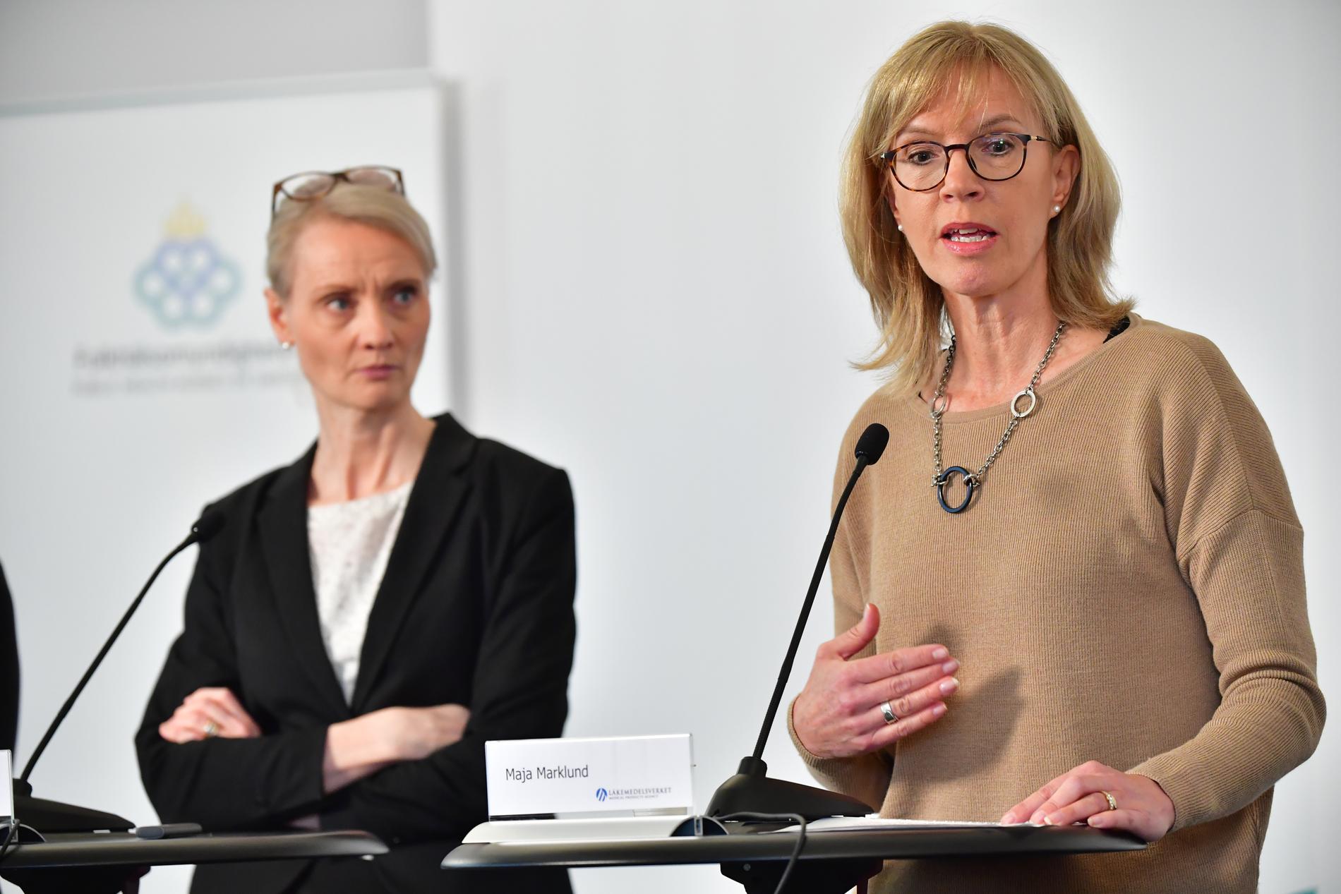 Maja Marklund från Läkemedelsverket, till höger på bilden.