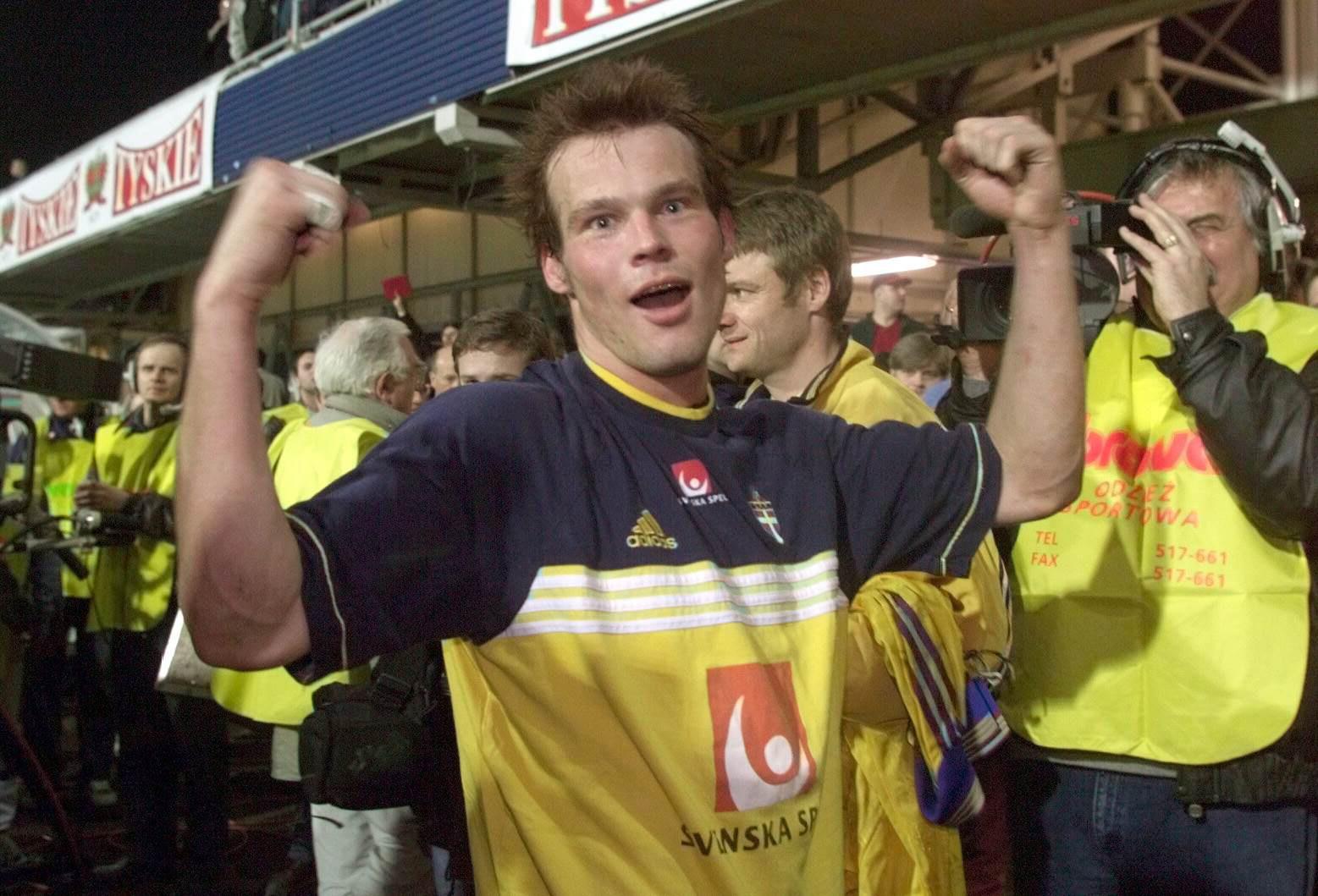 Fredrik Ljungberg efter segern 1991