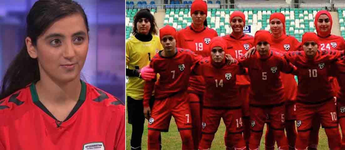 Khalida Popal och afghanska damlandslaget.
