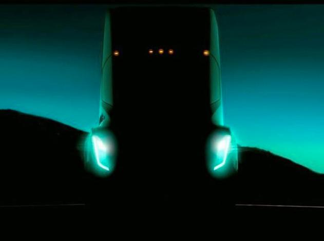 Här är den teaserbild som företaget släppt av Tesla Semi.
