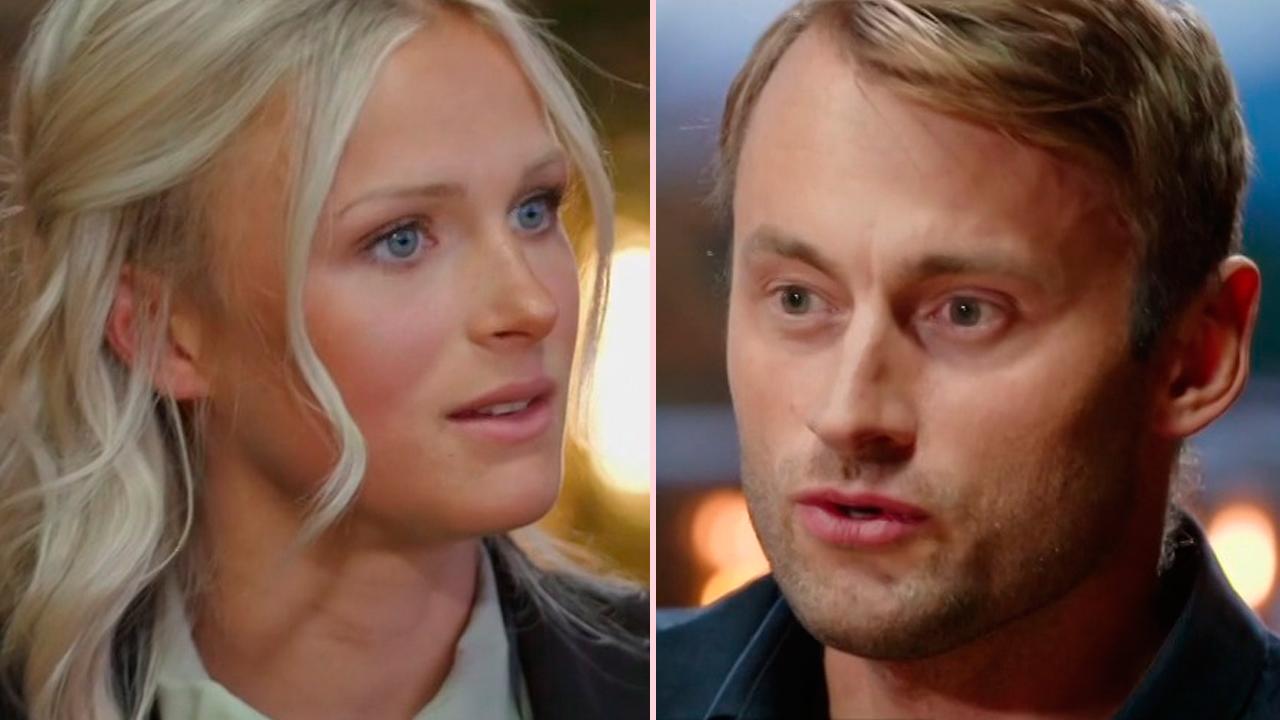 Frida Karlsson och Petter Northug i tv-programmet Landskampen.