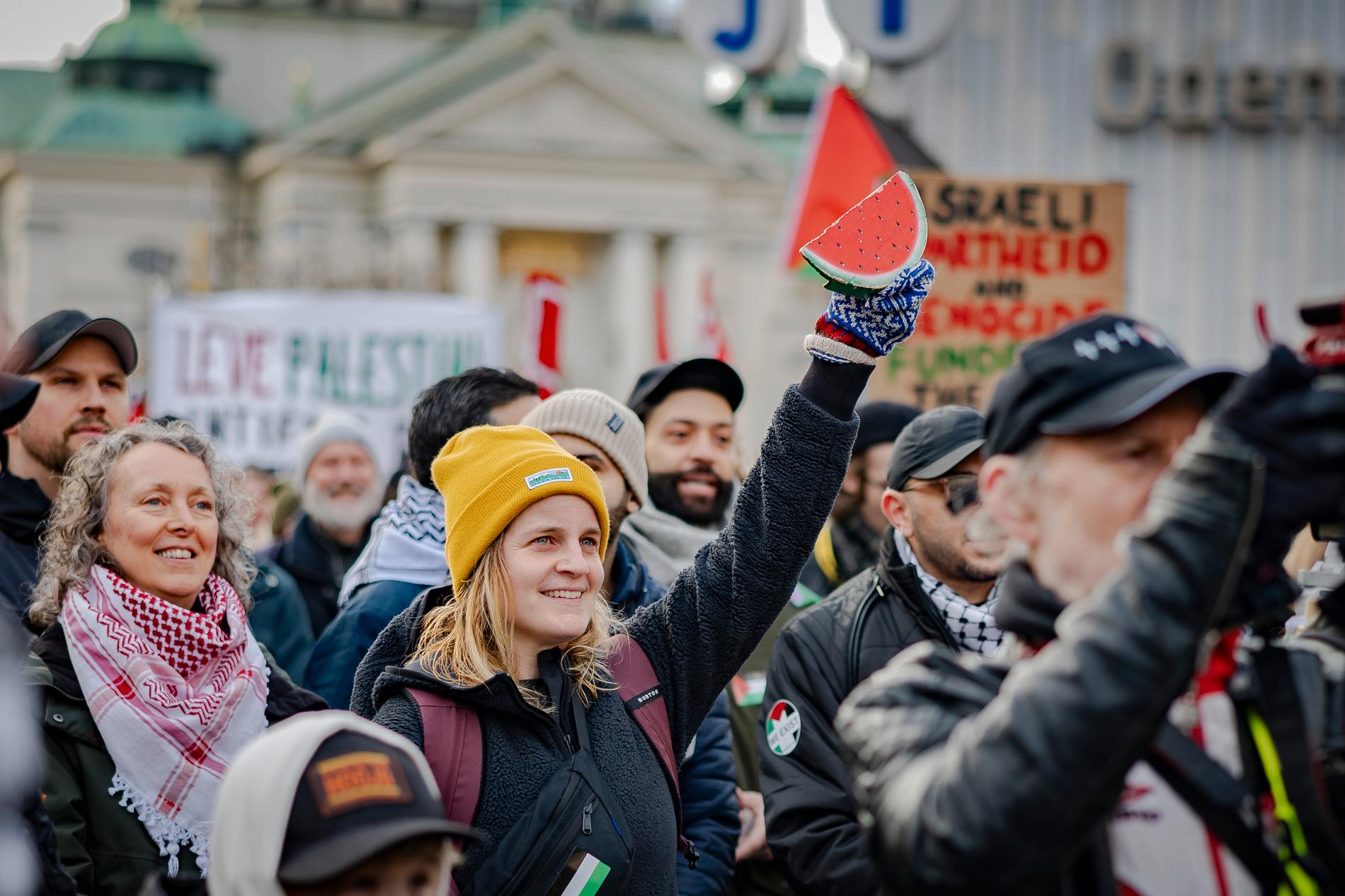 Demonstration för Palestina i Stockholm. 