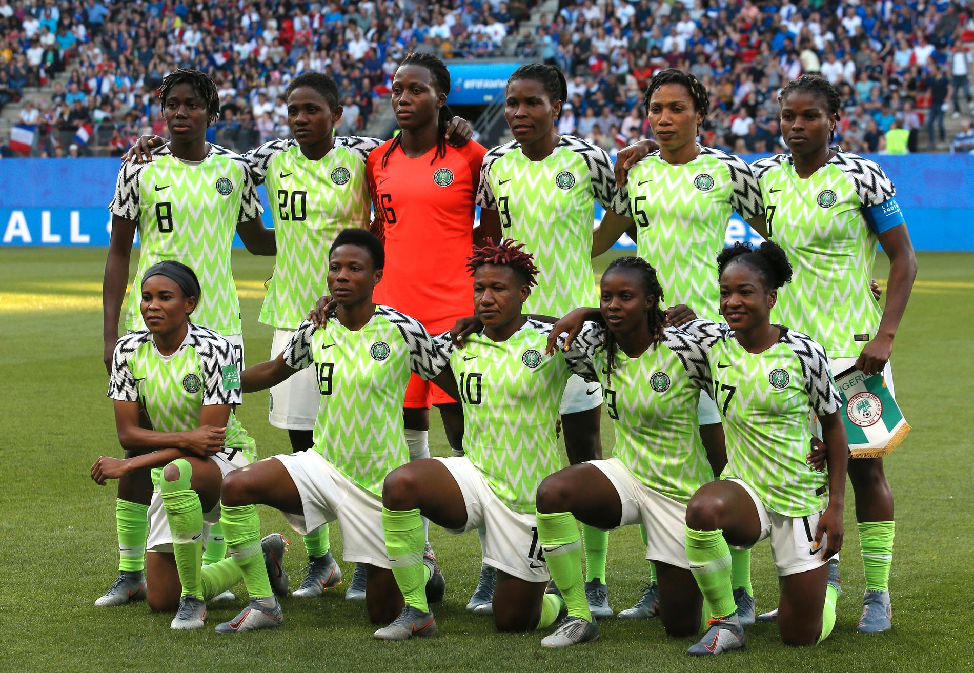 Nigerias landslag under fotbolls-VM i Frankrike.