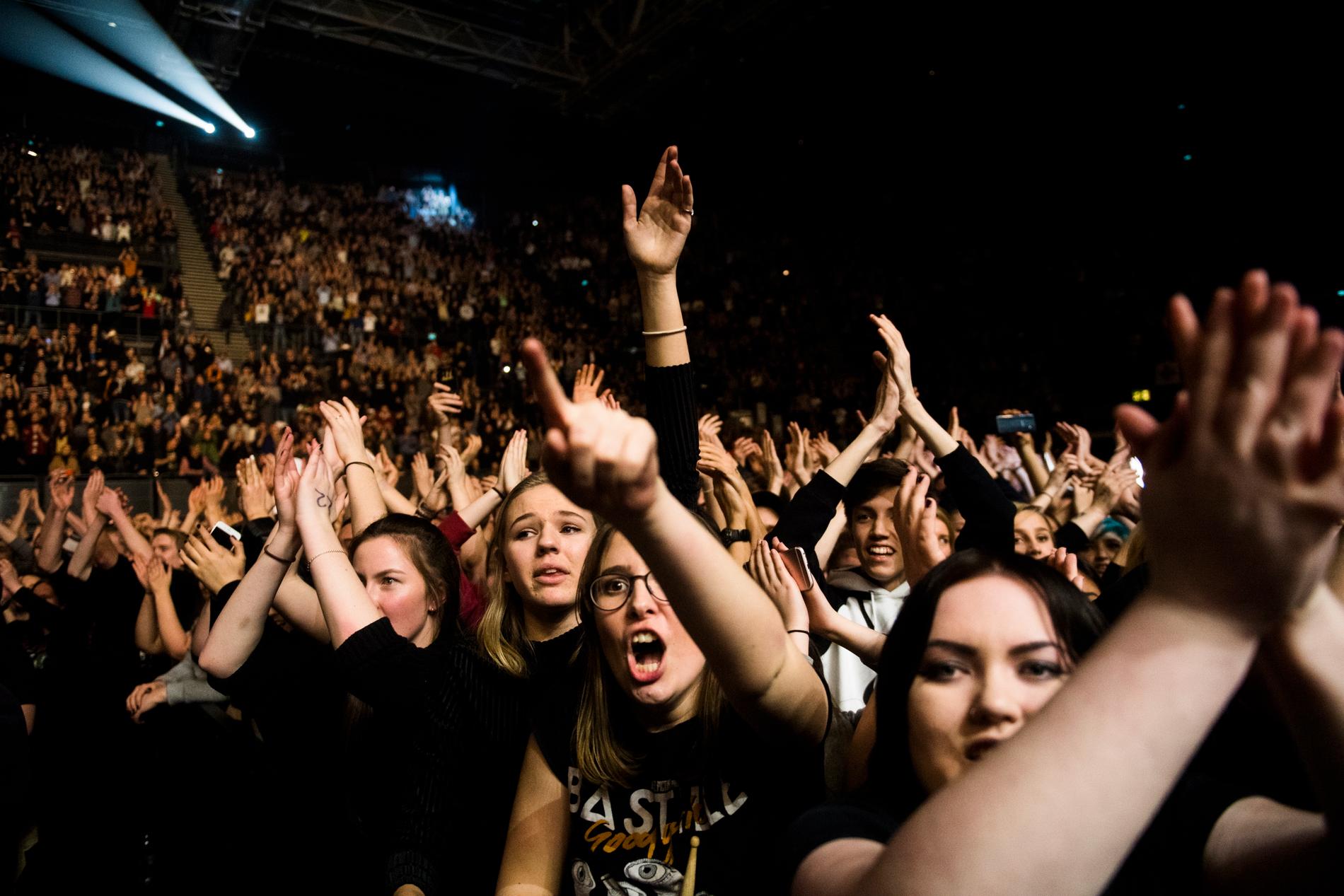 I juni kan norska arenor fyllas med en testpublik. Bilden är tagen på en Green Day-konsert i Oslo Spektrum 2017. Arkivbild.