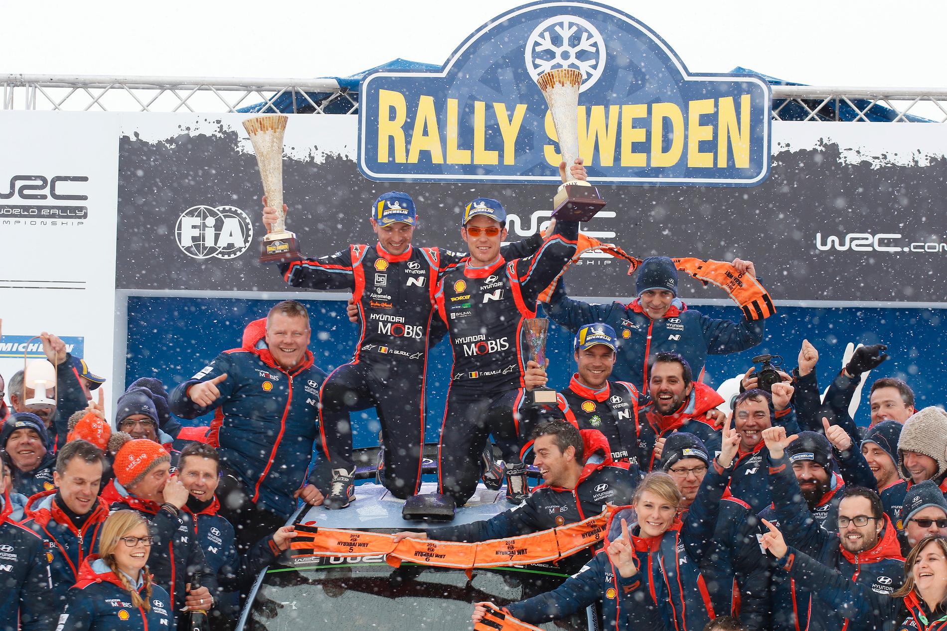 Thierry Neuville segrare i Rally Sweden