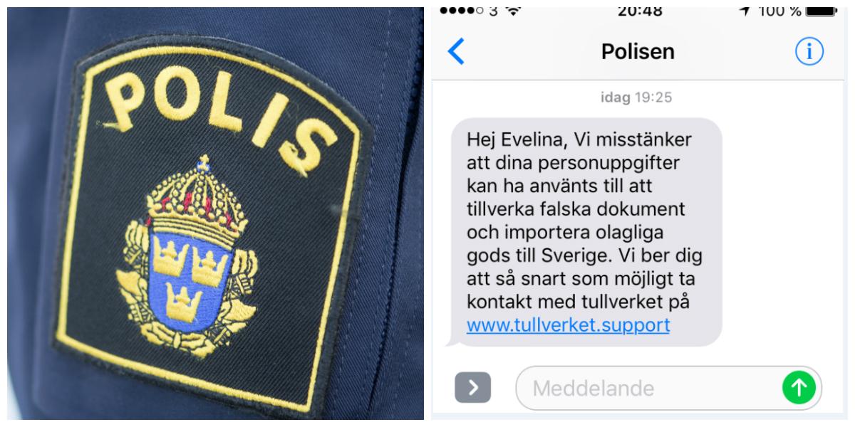 Polisen varnar allmänheten för det falska sms:et.