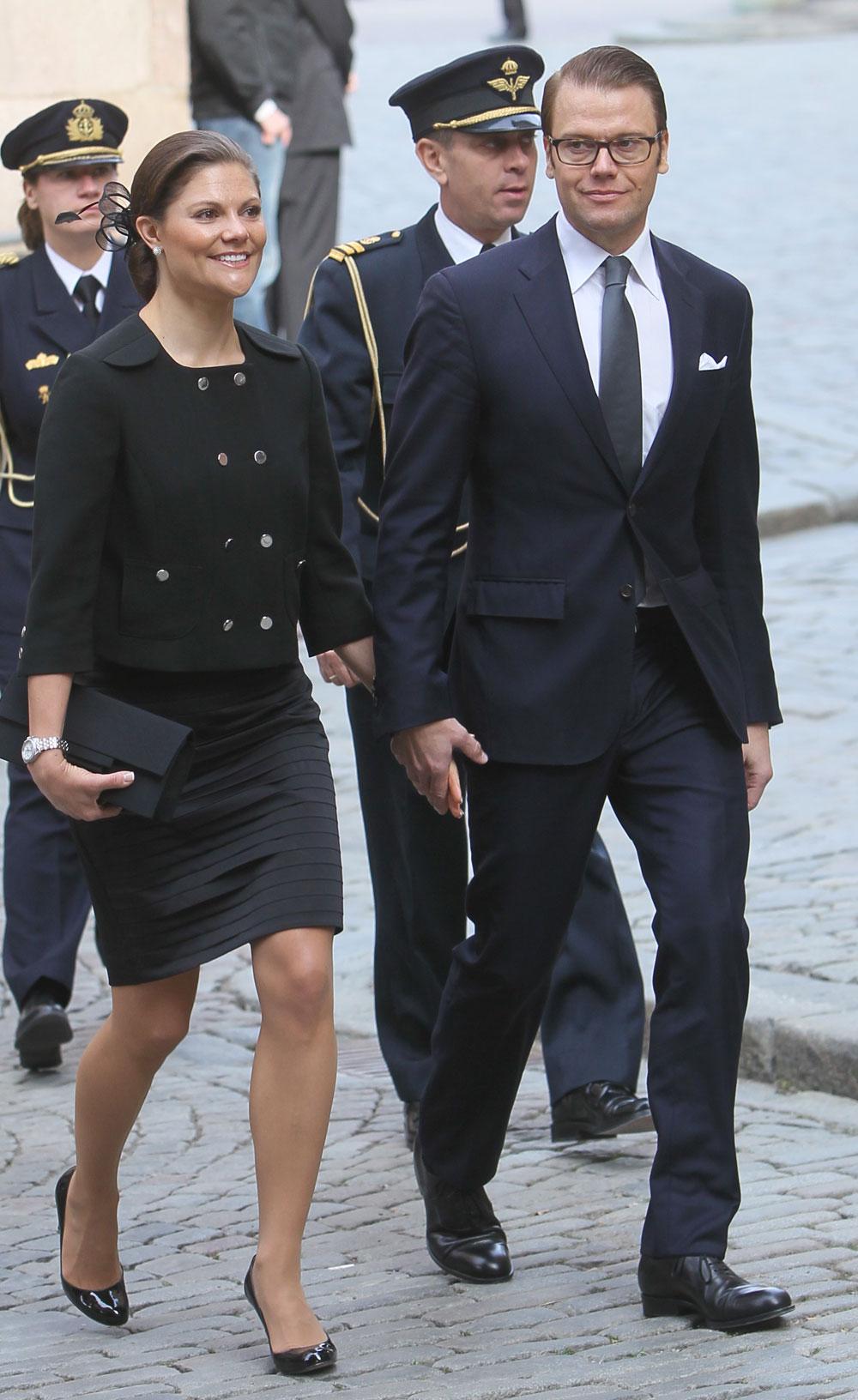 Kronprinsessan Victoria och prins Daniel Westling Bernadotte vid riksmötets öppnande.