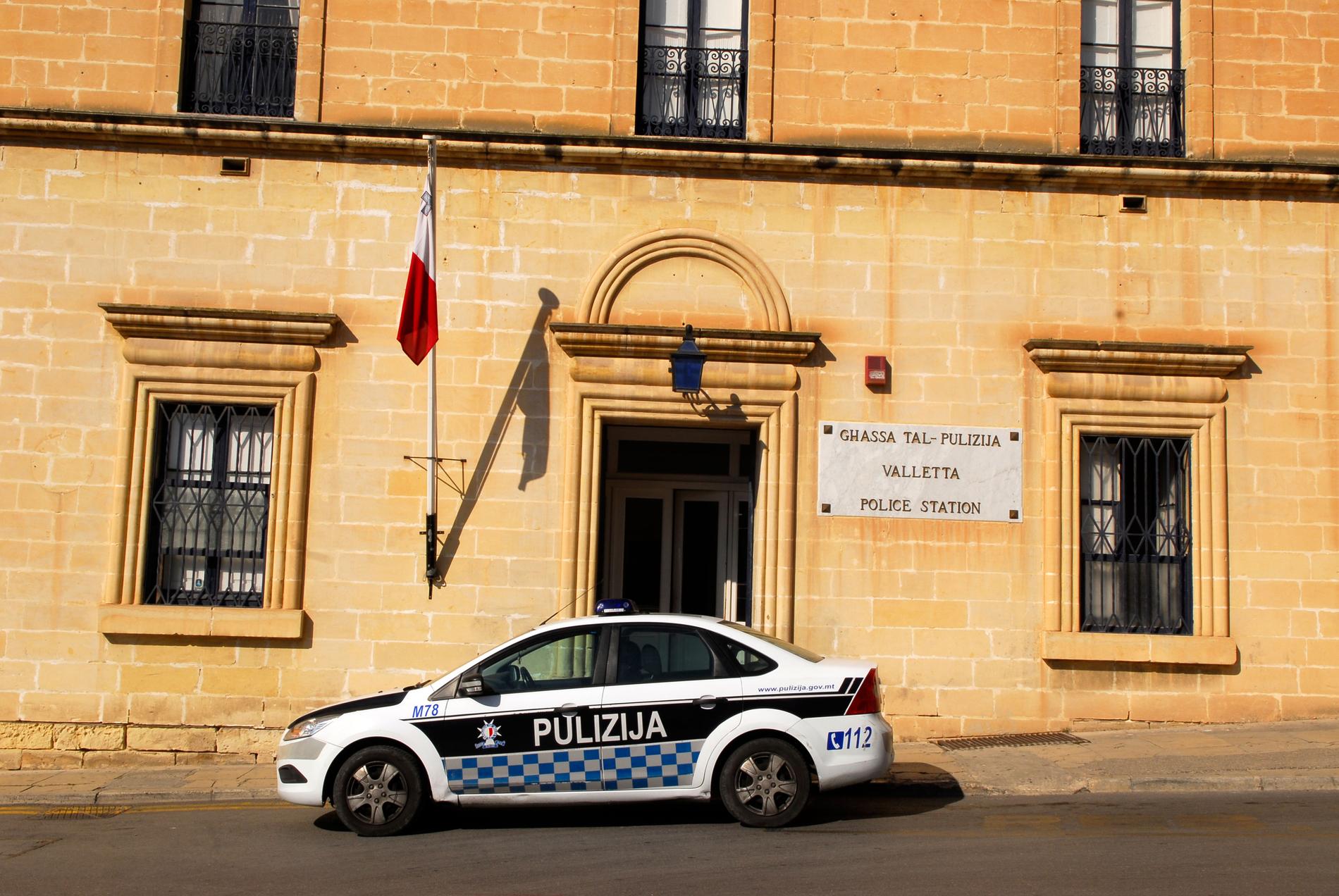 Polissation i Valletta, Malta.