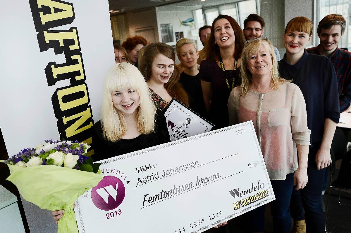 VÄRDIG VINNARE  Astrid Johansson, 14, vinner utmärkelsen Årets Wendela. ”Det känns jättebra. Det betyder att fler står bakom mig och tycker att det här är en viktig fråga”, säger hon.