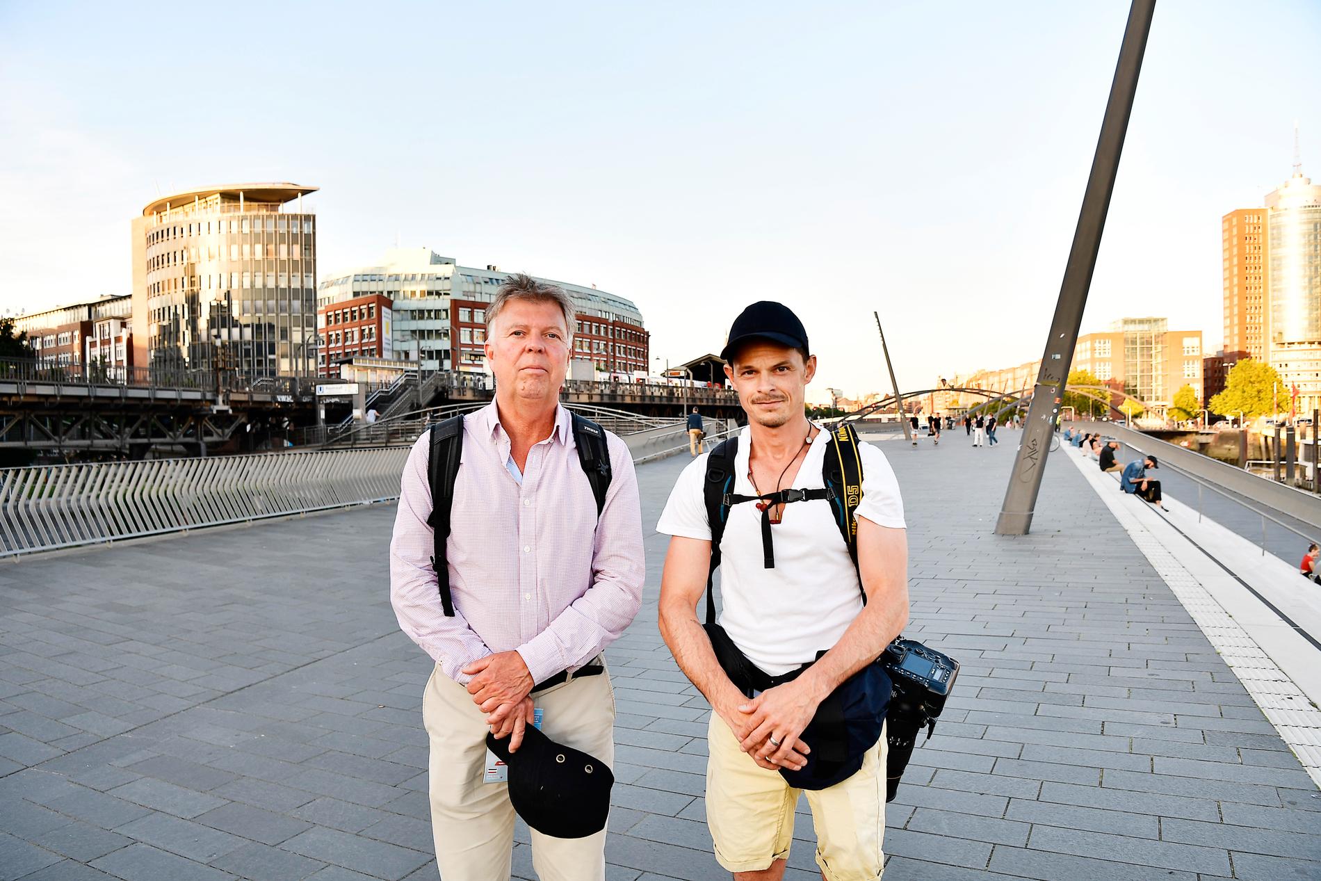 Aftonbladets Wolfgang Hansson och Peter Wixtröm på plats i Hamburg.