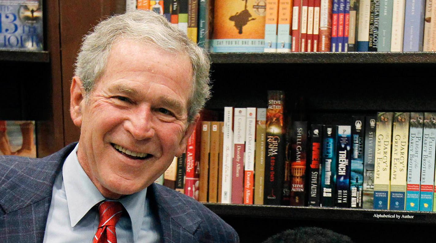 FALSK FÖRFATTARE George W Bush sågas vid fotknölarna av Eliot Weinberger i "London Review of Books".