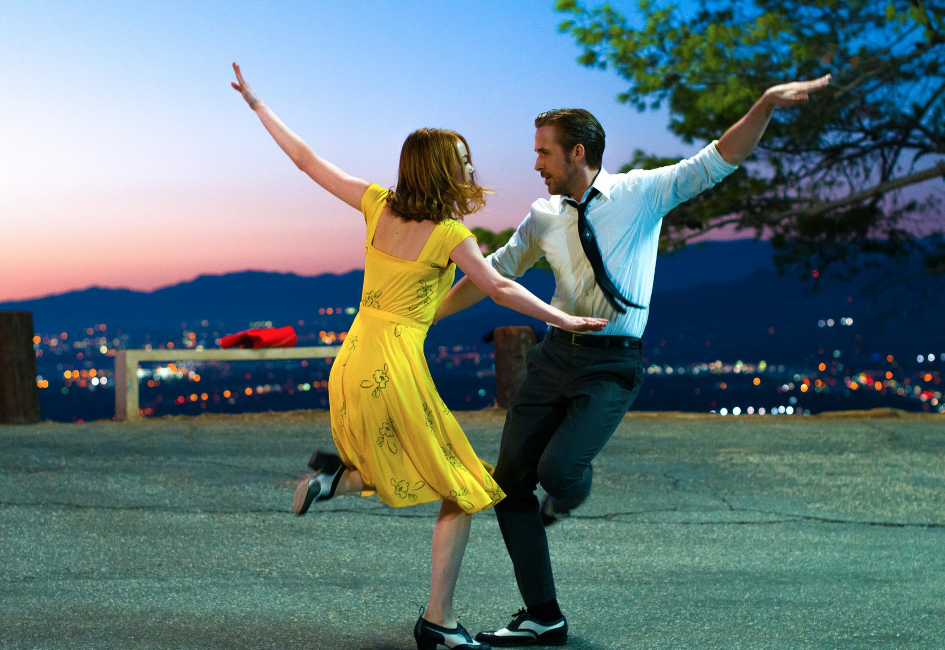 ”La la land” med Emma Stone och Ryan Gosling i huvudrollerna.