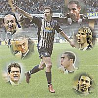 ZLATAN & CO Några av personerna runt Zlatan Ibrahimovic. Till vänster Juventus ägare Luciano Moggi, vd:n Antonio Giraudo och tränaren Fabio Capello. Till höger lagkamraterna Emerson, Nedved, Trezeguet och Buffon.