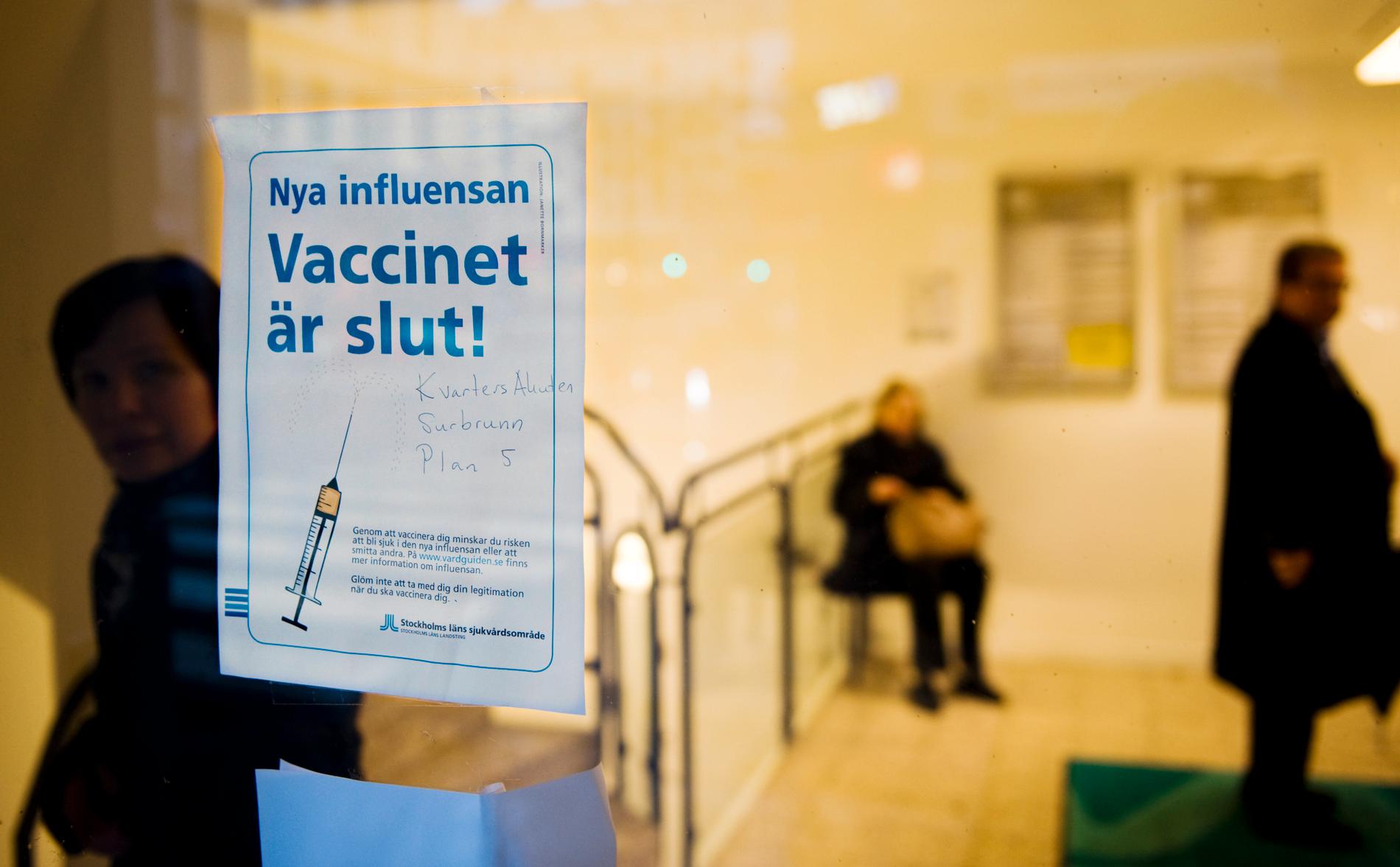 Under hösten och vintern vaccinerades totalt 5,3 miljoner svenskar. Arkivbild.