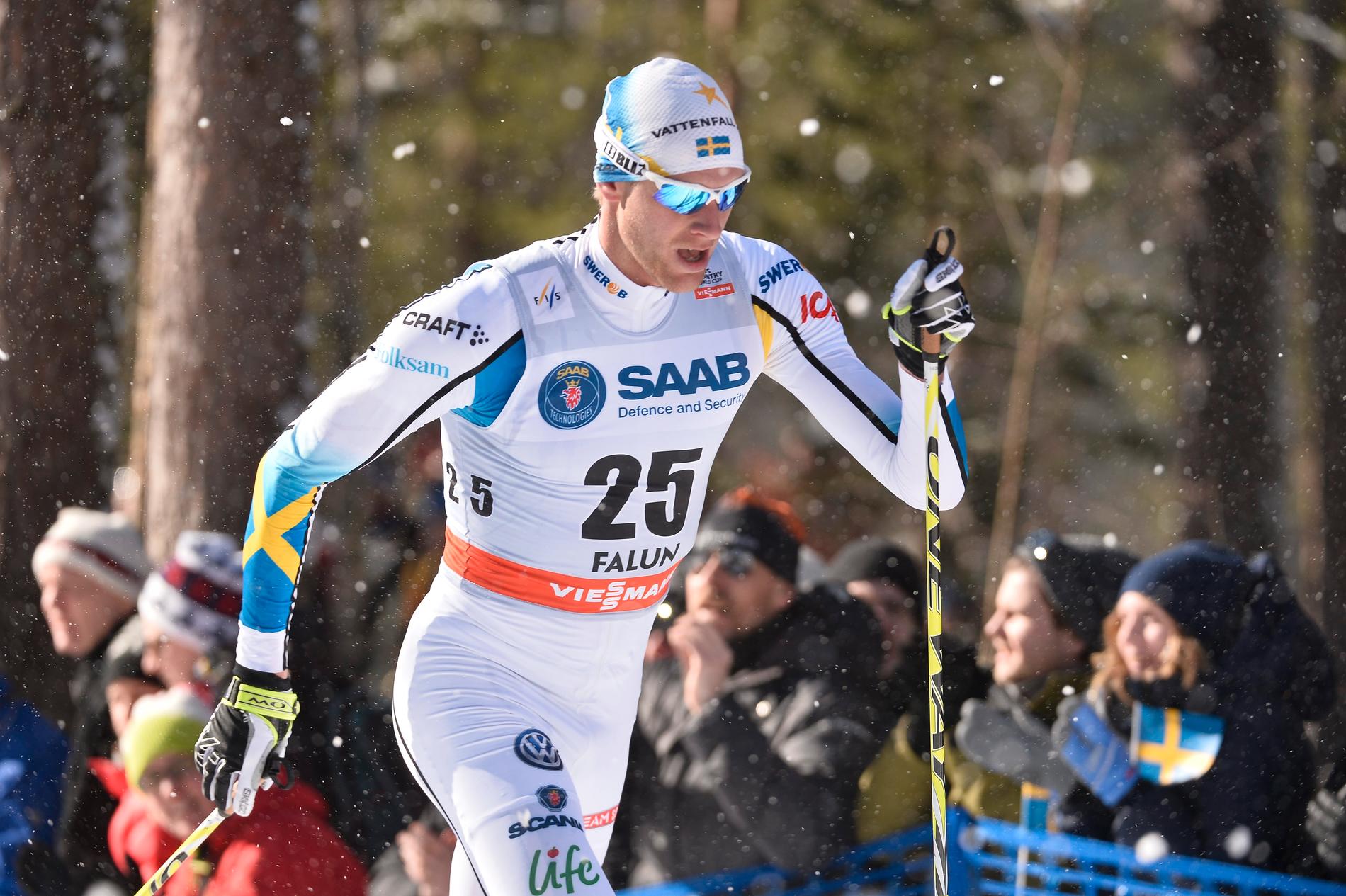 Daniel Richardsson i skiathlontävlingen.
