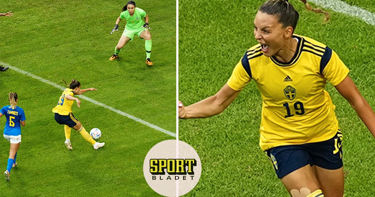 Fotboll: Sverige vann i EM-genrepet mot Brasilien