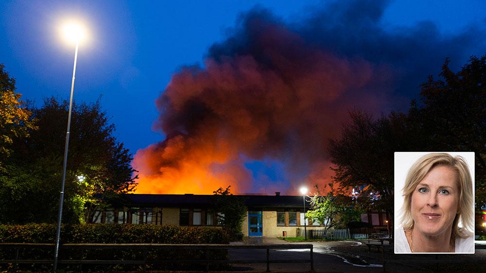 Sverige är ett av de värst drabbade länderna i världen vad gäller anlagda skolbränder. 2015 skedde nästan 300 anlagda skolbränder – 2017 hade de ökat till över 400, skriver debattören.