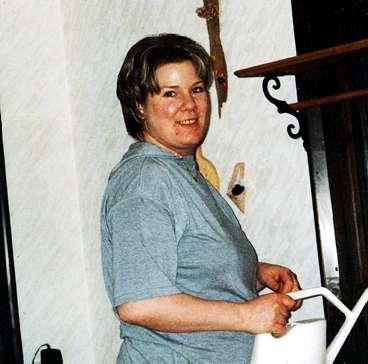 Ann-Helen före hon började simma .Då vägde hon 89 kilo.