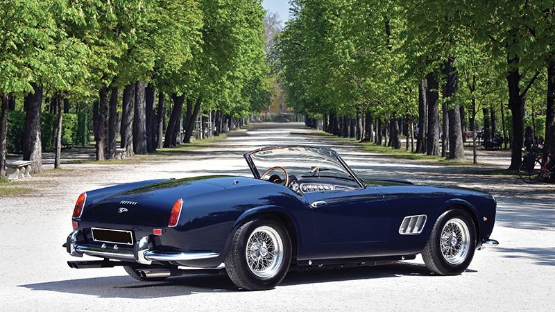 1961 Ferrari 250 GT SWB California Spider by Scaglietti, med beräknad prislapp på 100 miljoner kronor.