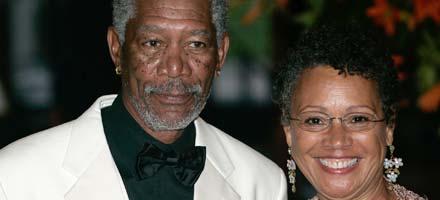 Morgan Freeman och hans fru sedan 24 år, Myrna Colley-Lee.