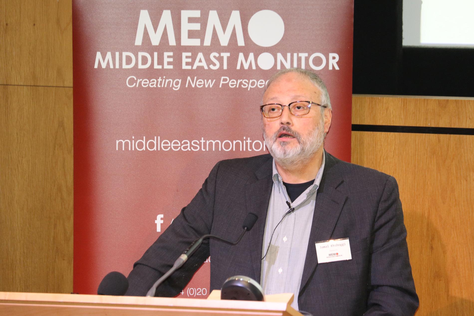 Jamal Khashoggi talade vid ett event i London den 29:e september.