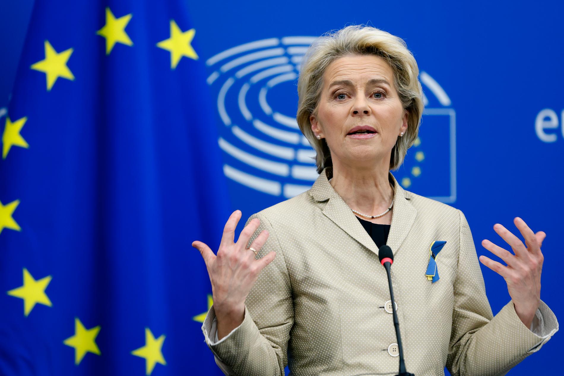 EU:s kommissionsordföranden Ursula von der Leyen. Arkivbild.