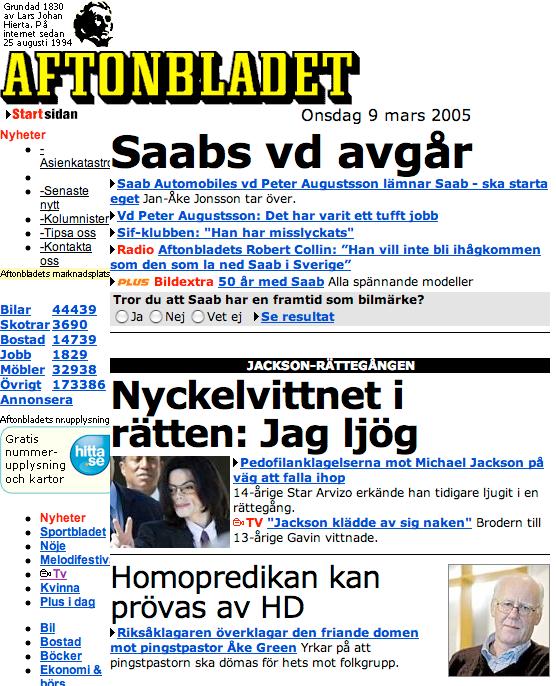 Aftonbladet 2005.