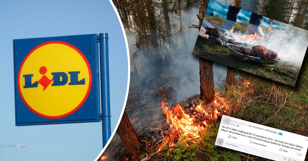 I stora delar av Sverige råder eldningsförbud – då får man enligt lag inte använda engångsgrillar.