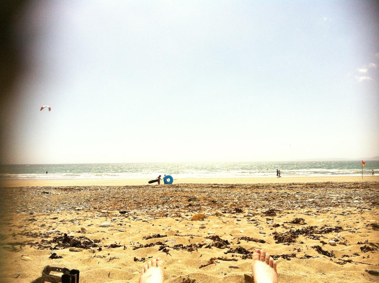 Härlig dag på stranden! Vem trodde att Irland kunde ha så vackert väder?