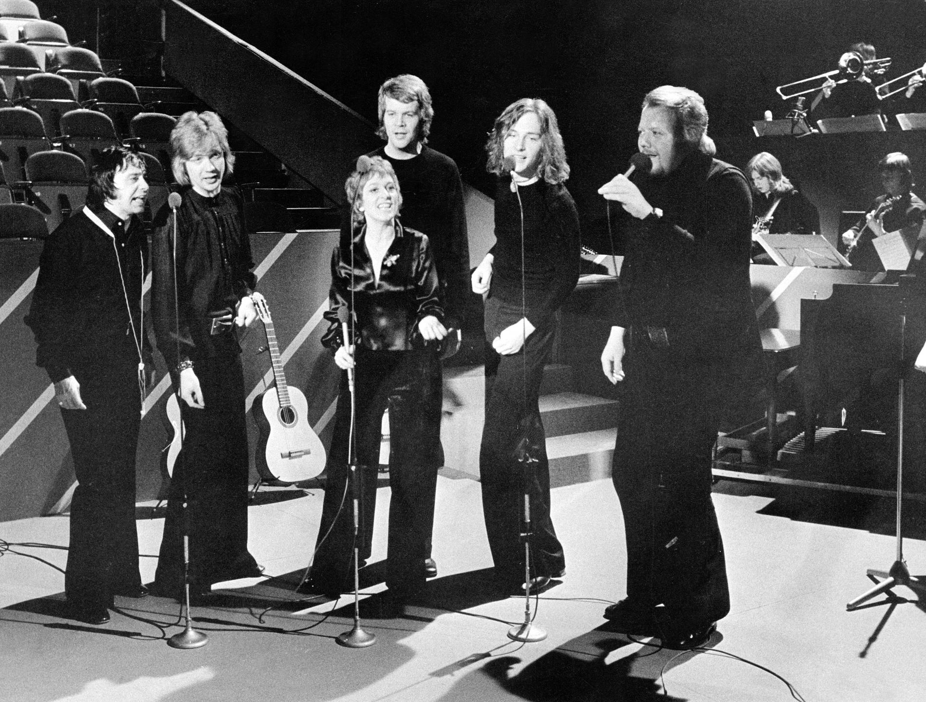1972 Jerry Williams, Björn Skifs, Siw Malmkvist, Lasse Berghagen, Tomas Ledin, och Svante Thuresson,
