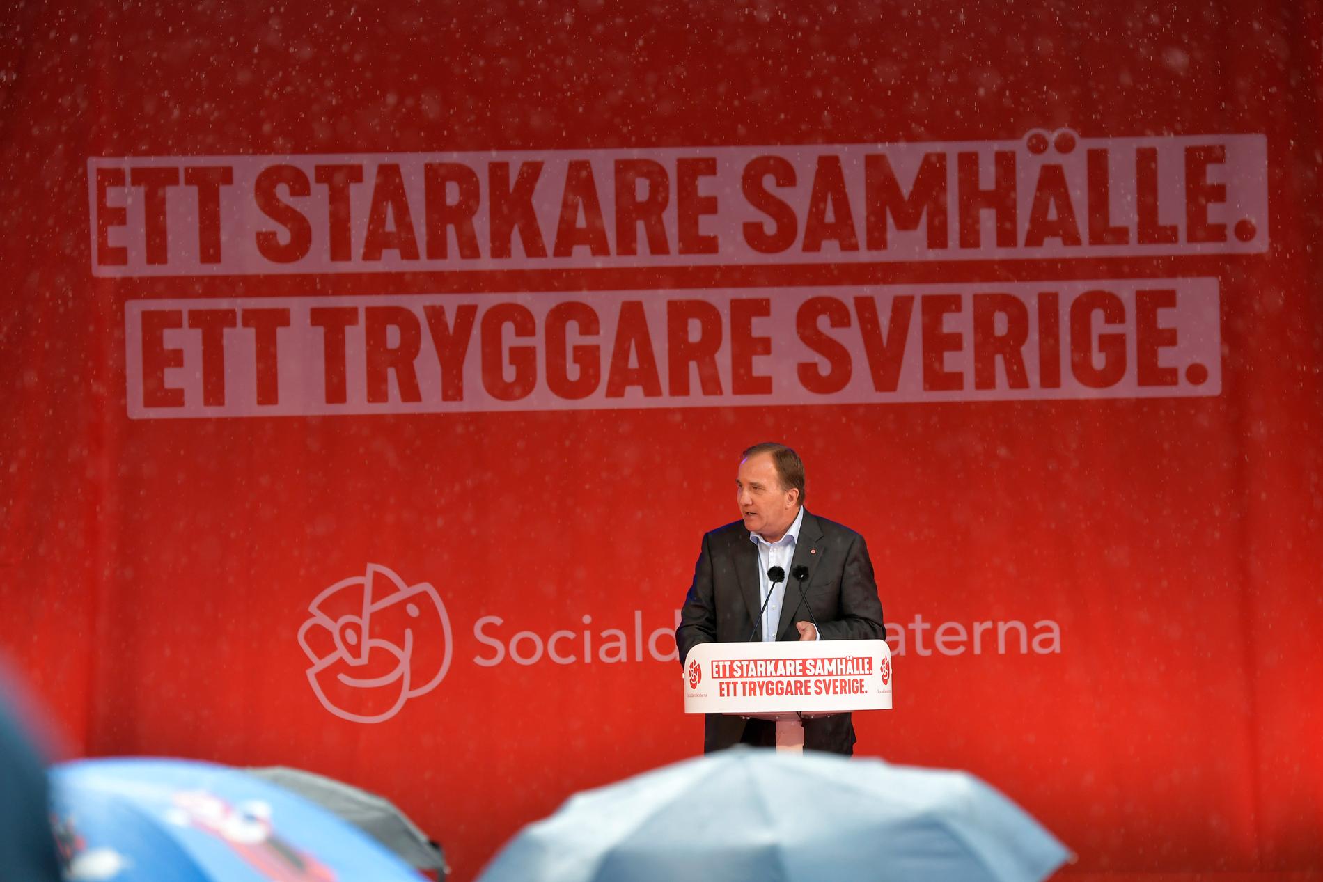Stefan Löfven sommartalar i Norrtälje.