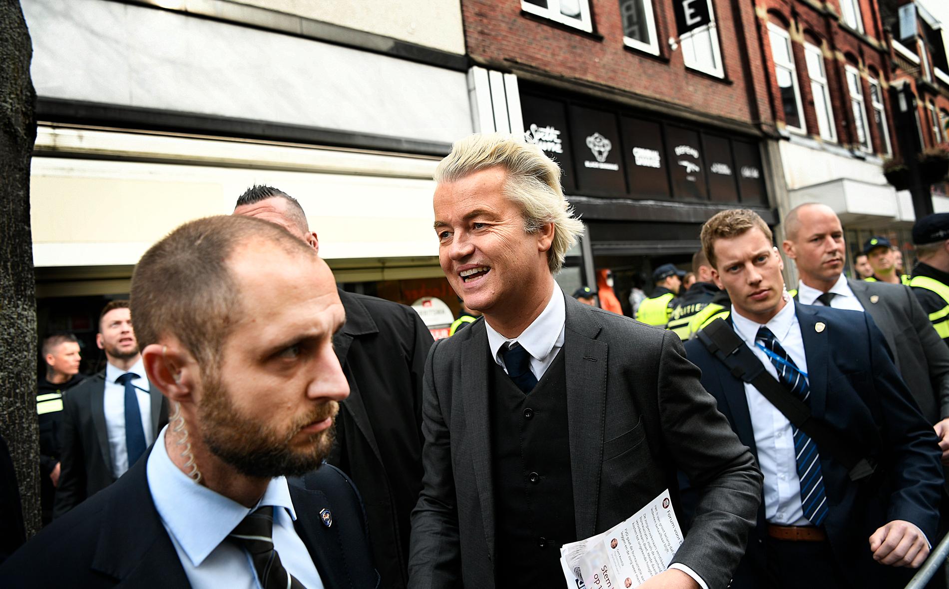 Den högerpopulistiska ledaren Geert Wilders.