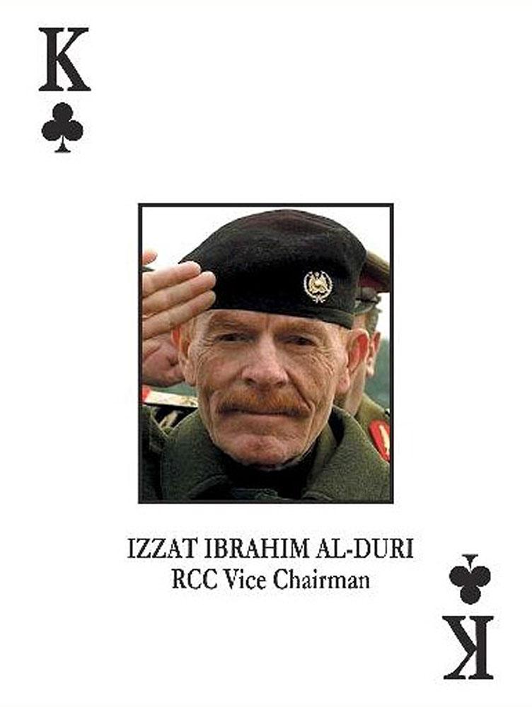 Izzat al-Douri var ”klöver kung” i den kortlek USA lät trycka i samband med Irakinvasionen 2003.