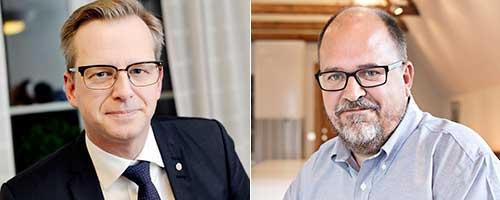 Mikael Damberg, näringslivsminister (S), och Karl-Petter Thorwaldsson, ordförande i LO.