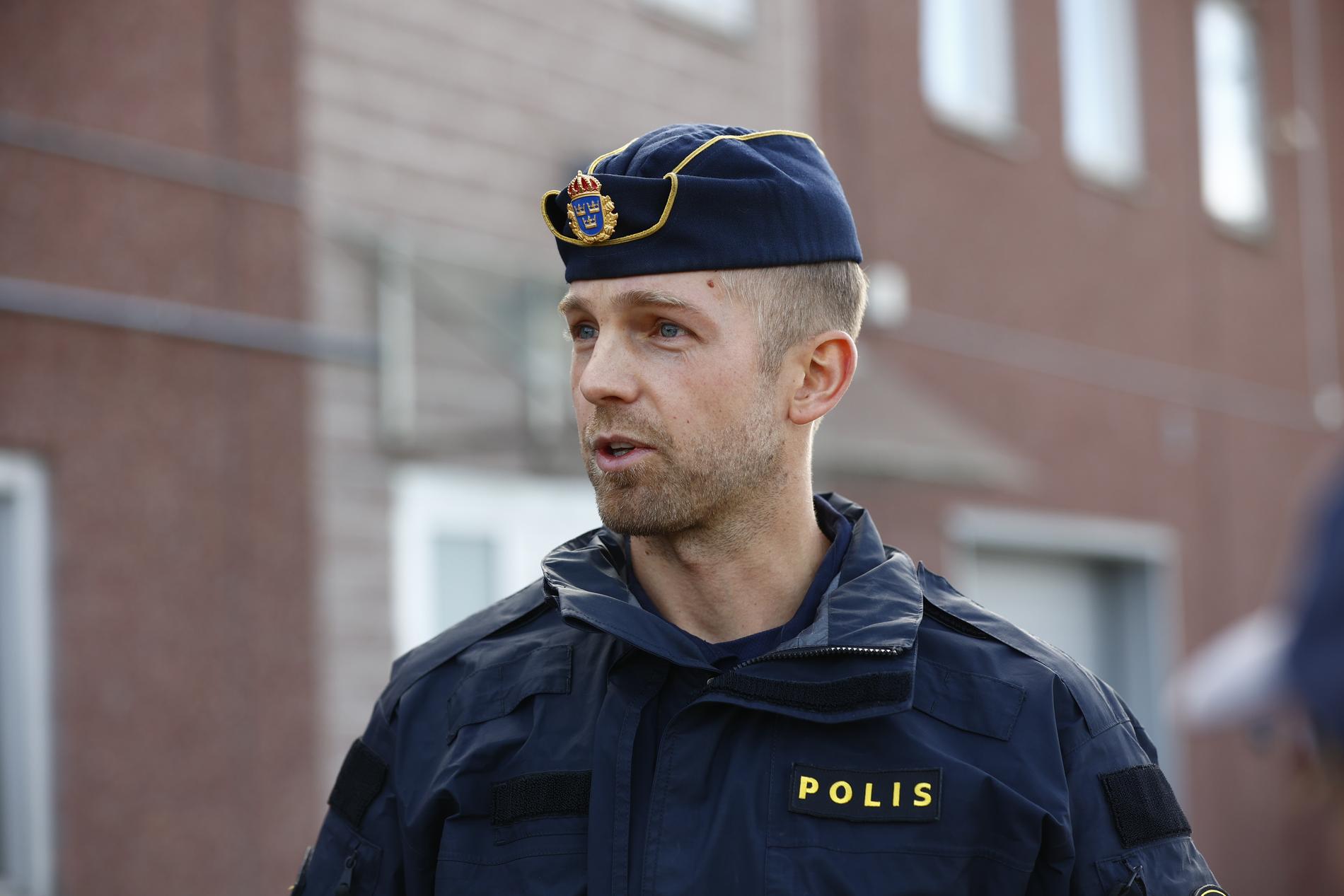 Polisens presstalesperson August Brandt. 