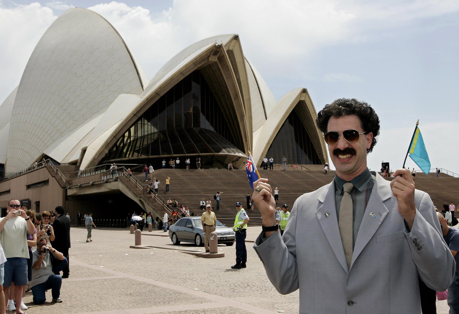 Sacha Baron Cohens kazakiske alias Borat Sagdijev blev ett internationellt fenomen efter att den första "Borat"-filmen haft premiär 2006. Arkivbild.
