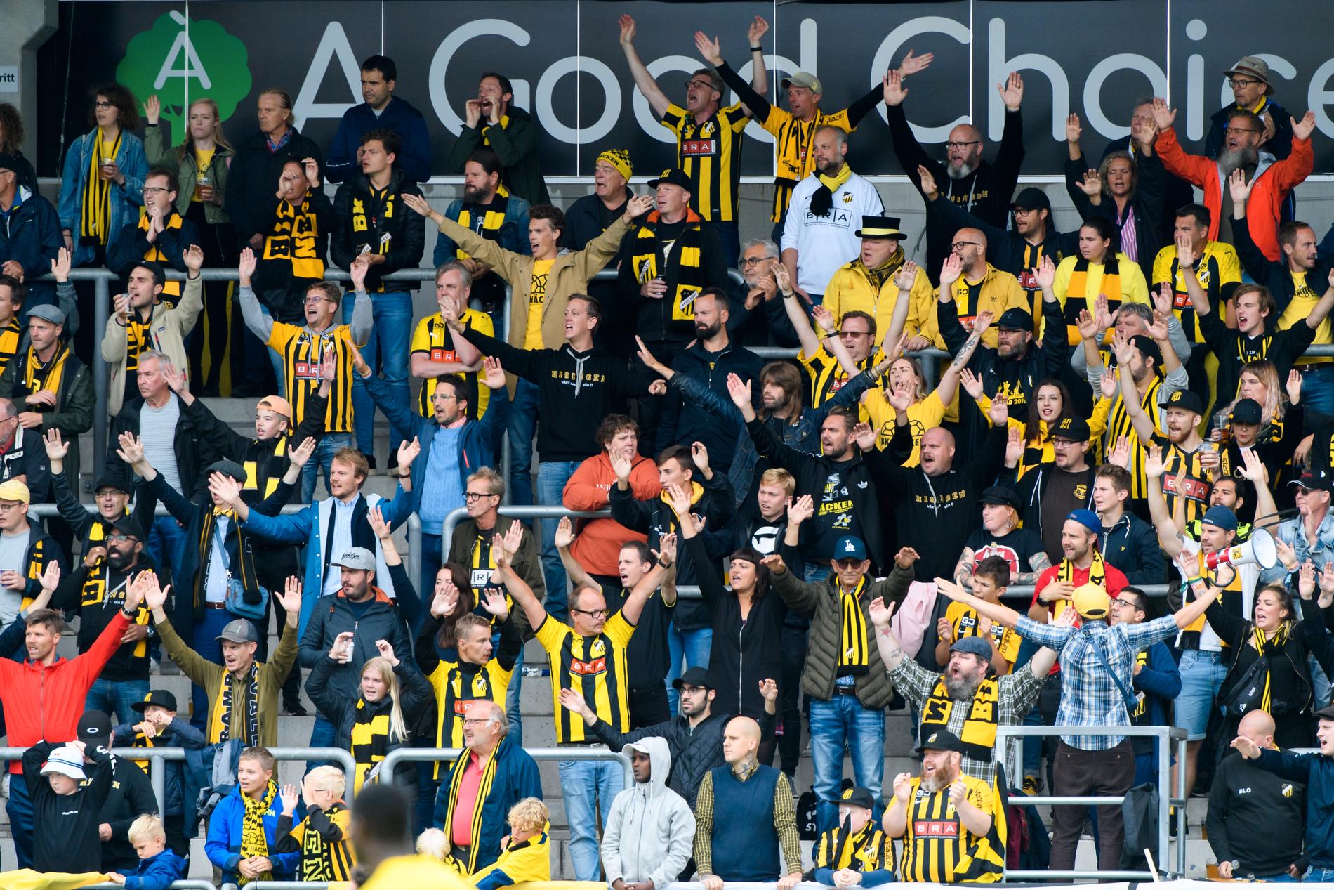 Häcken-fans under en match hösten 2019. 