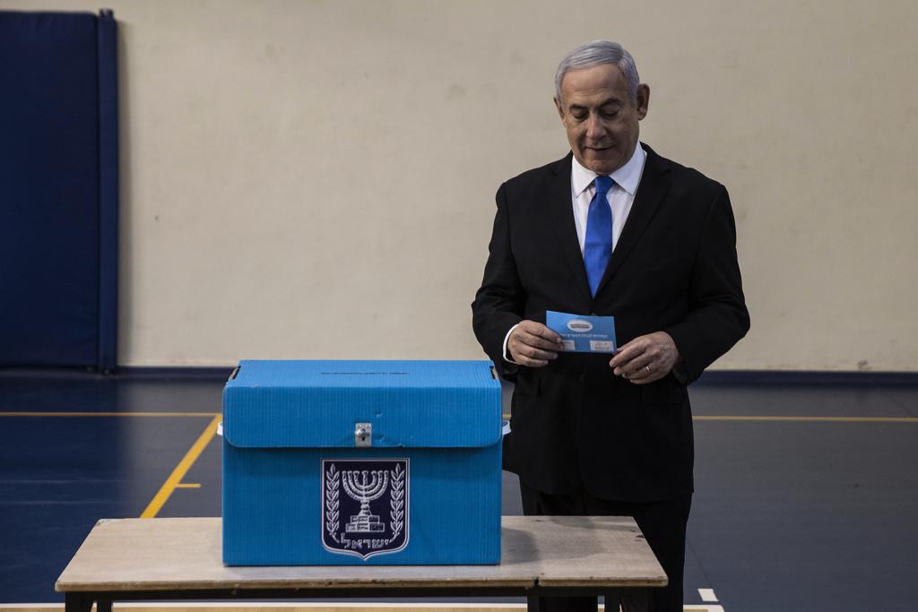 Israels premiärminister Benjamin Netanyahu lade sin röst