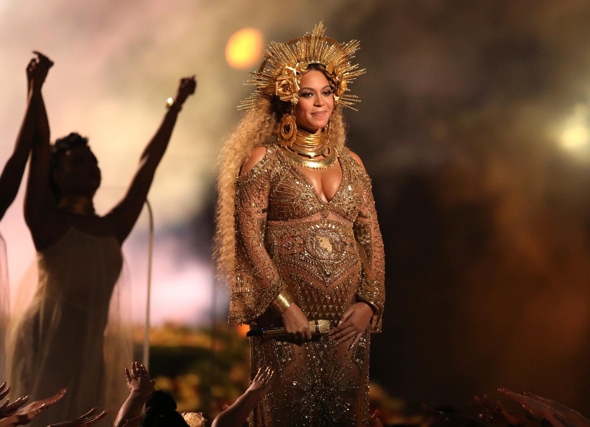 Den amerikanska popstjärnan Beyoncé, här på scen 2017. Arkivbild.