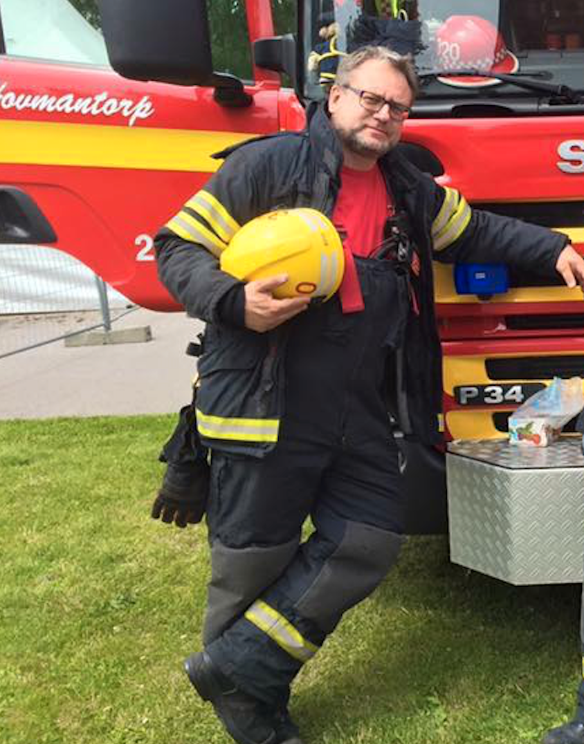 Håkan har varit brandman i tolv år.