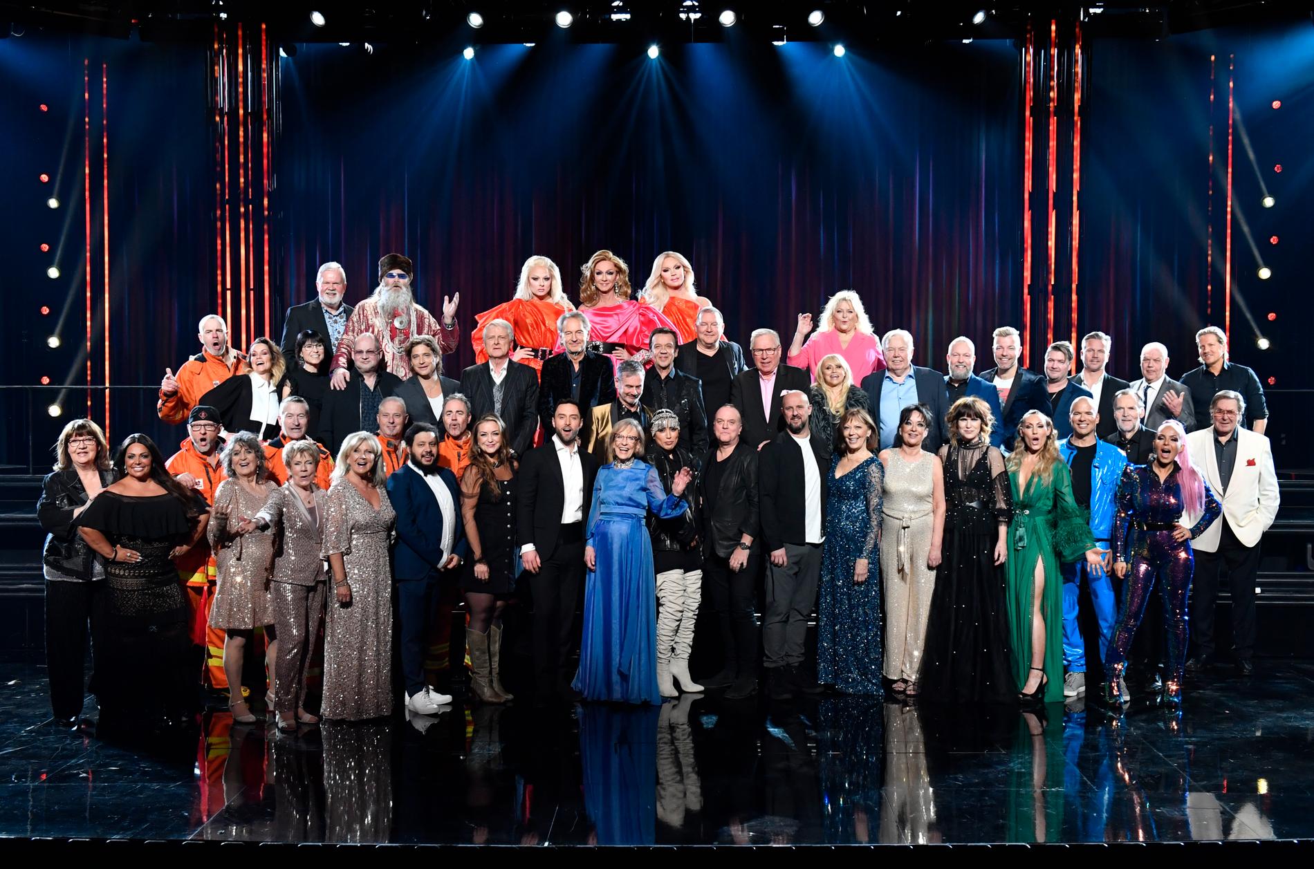 Mängder med schlagerlegendarer i Melodifestivalens Hall of fame när Andra chansen bjuder på supershow