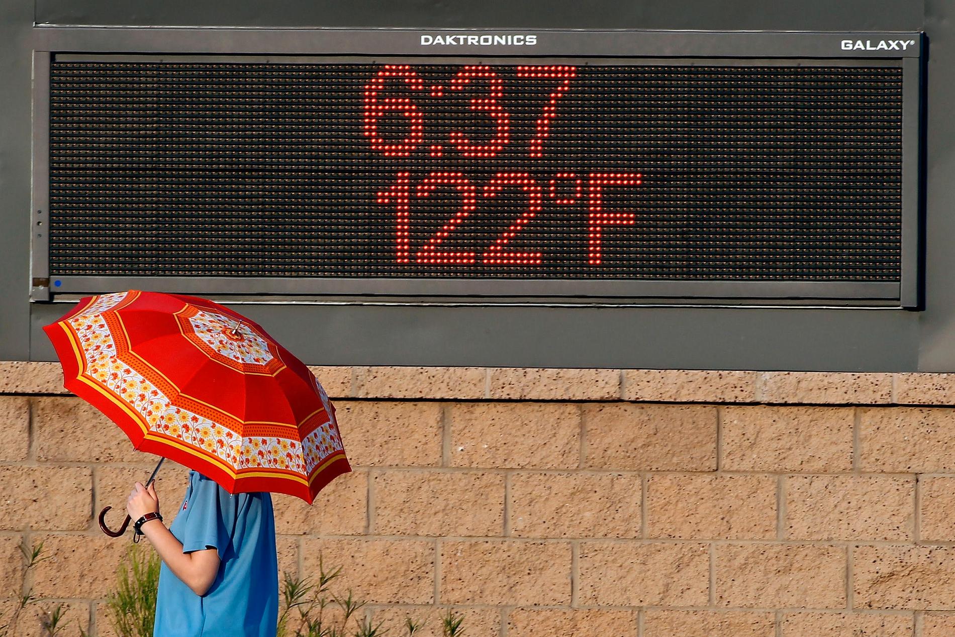 Phoenix Arizona, 20 juni. 122 grader Fahrenheit motsvarar 50 grader Celsius.
