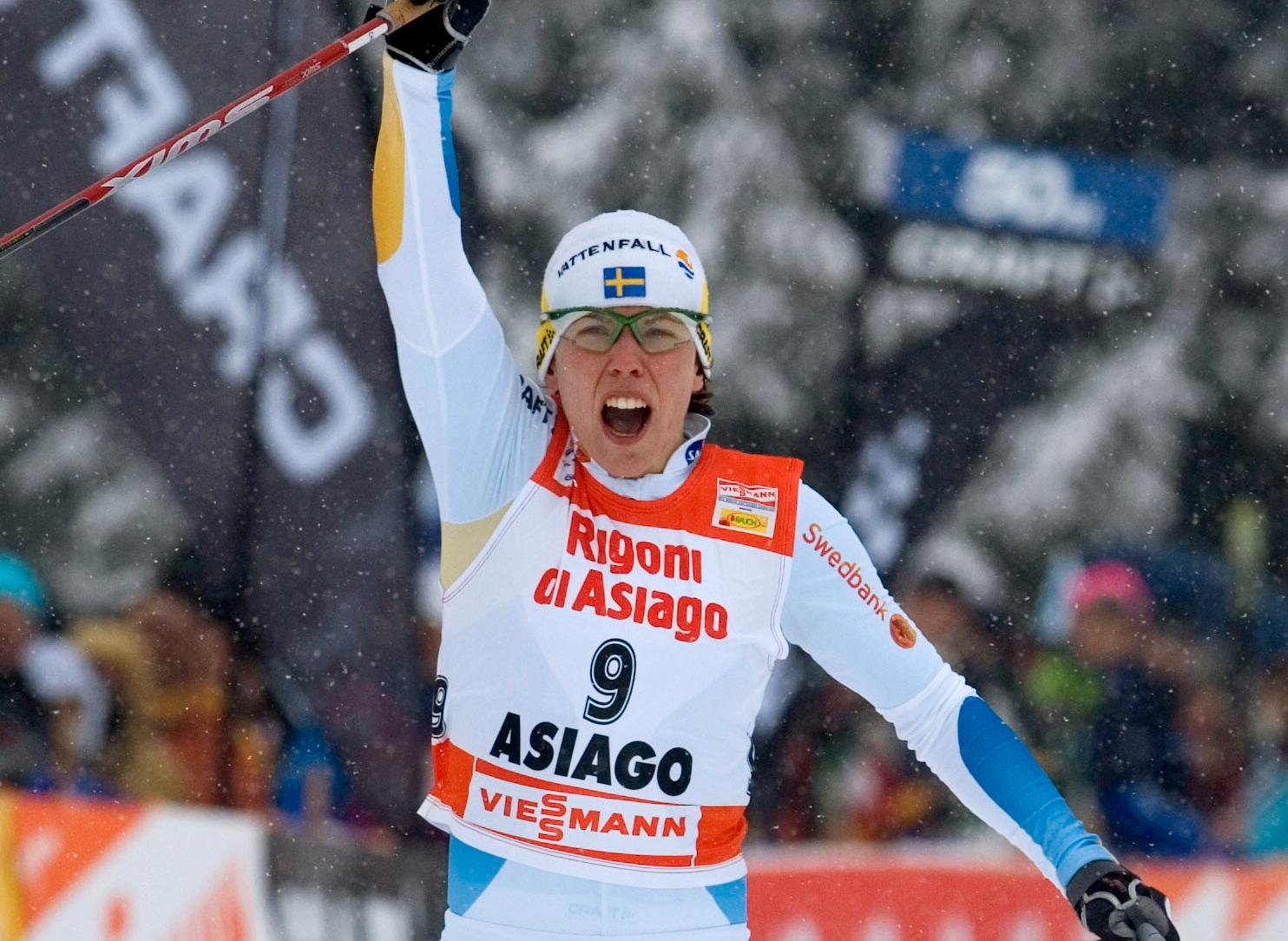 Charlotta Kalla vann Tour de Ski 2008.