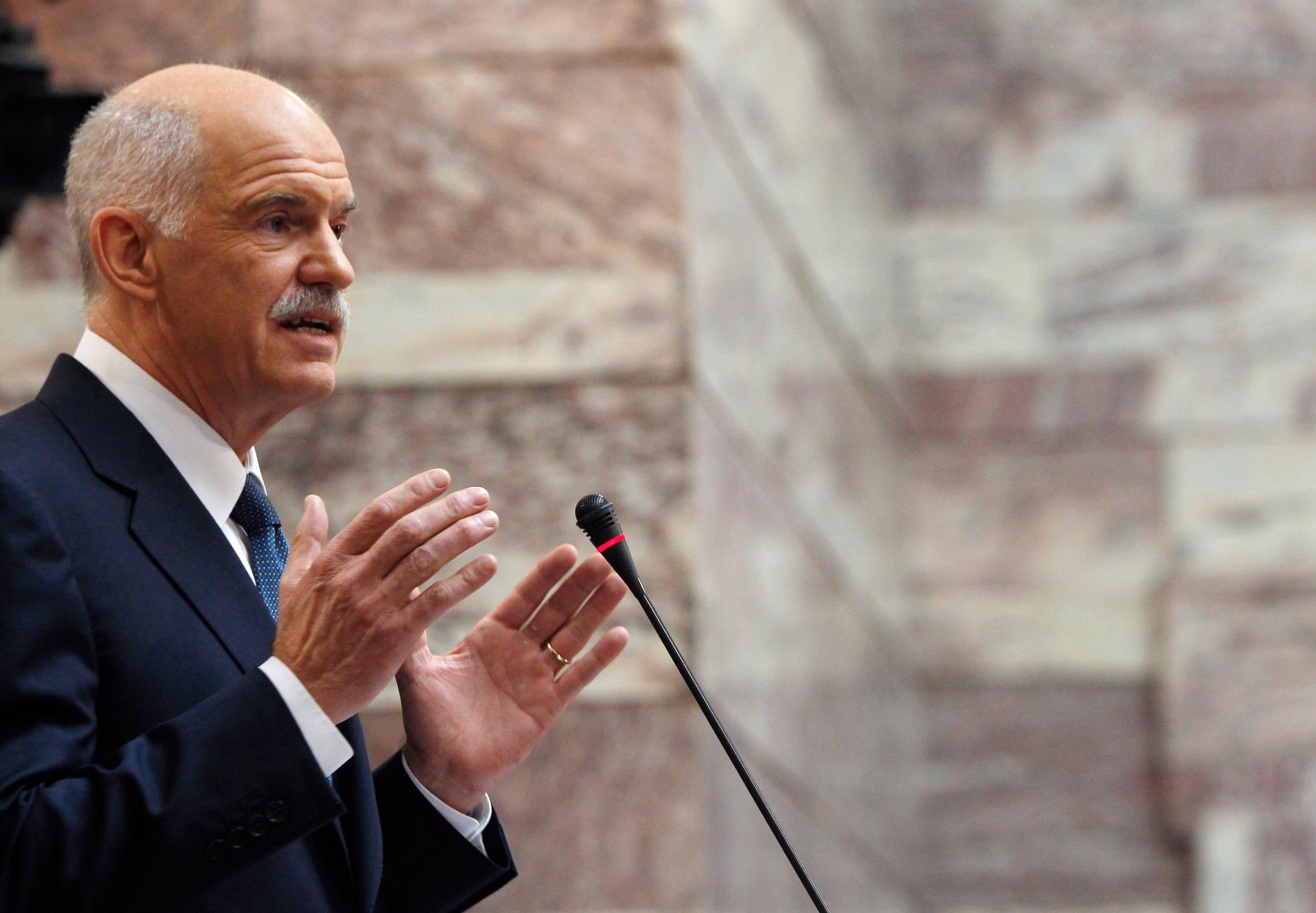 Greklands premiärminister Papandreou.