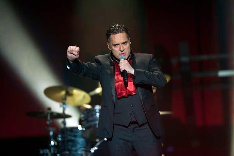 Thorsten Flink när han var med i Melodifestivalen.