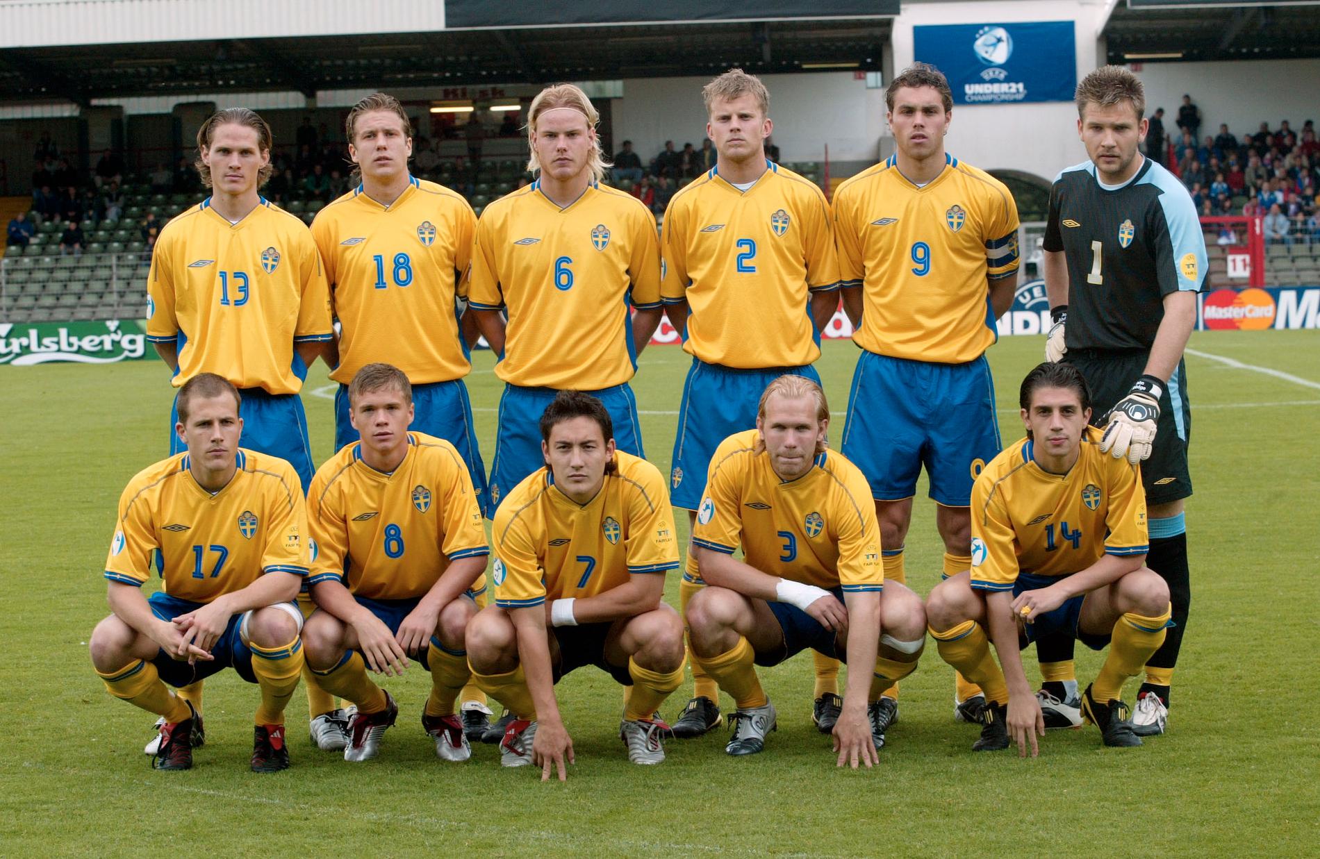 Stefanidis i U21-laget som kom fyra i EM 2004.