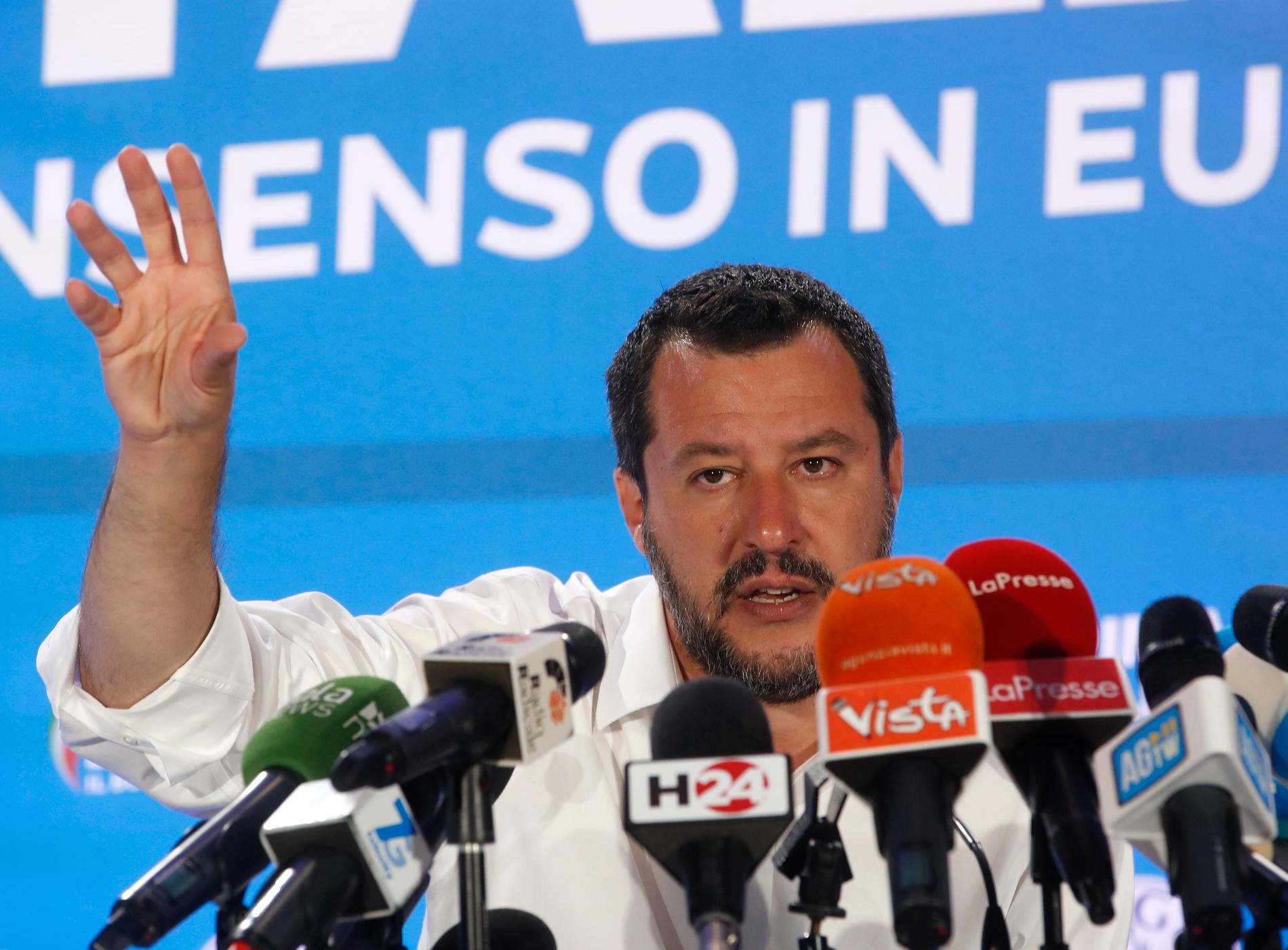 Det högerradikala och EU-kritiska partiet Lega, som leds av Matteo Salvini, blev störst i Italien i EU-valet.