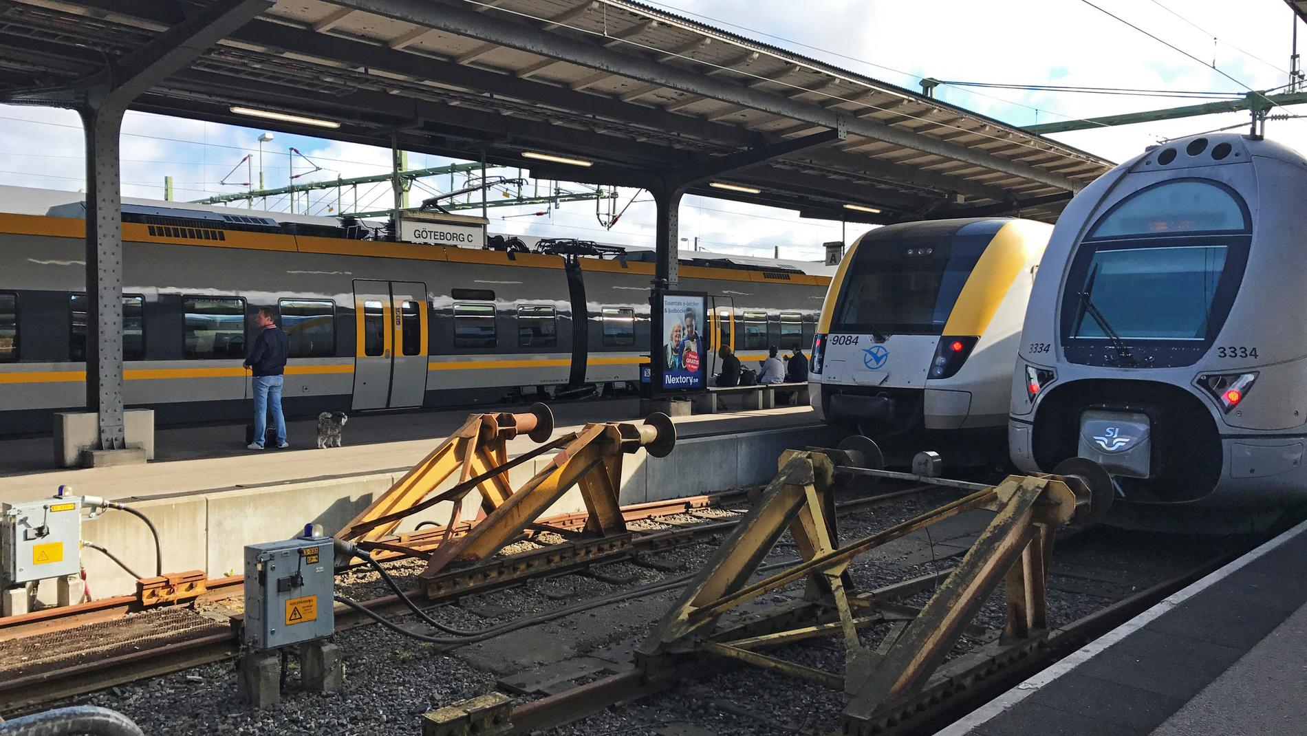 Tågtrafik i Västsverige störs av en spricka i rälsen som hittades vid en rutinkontroll på Göteborgs centralstation. Arkivbild.