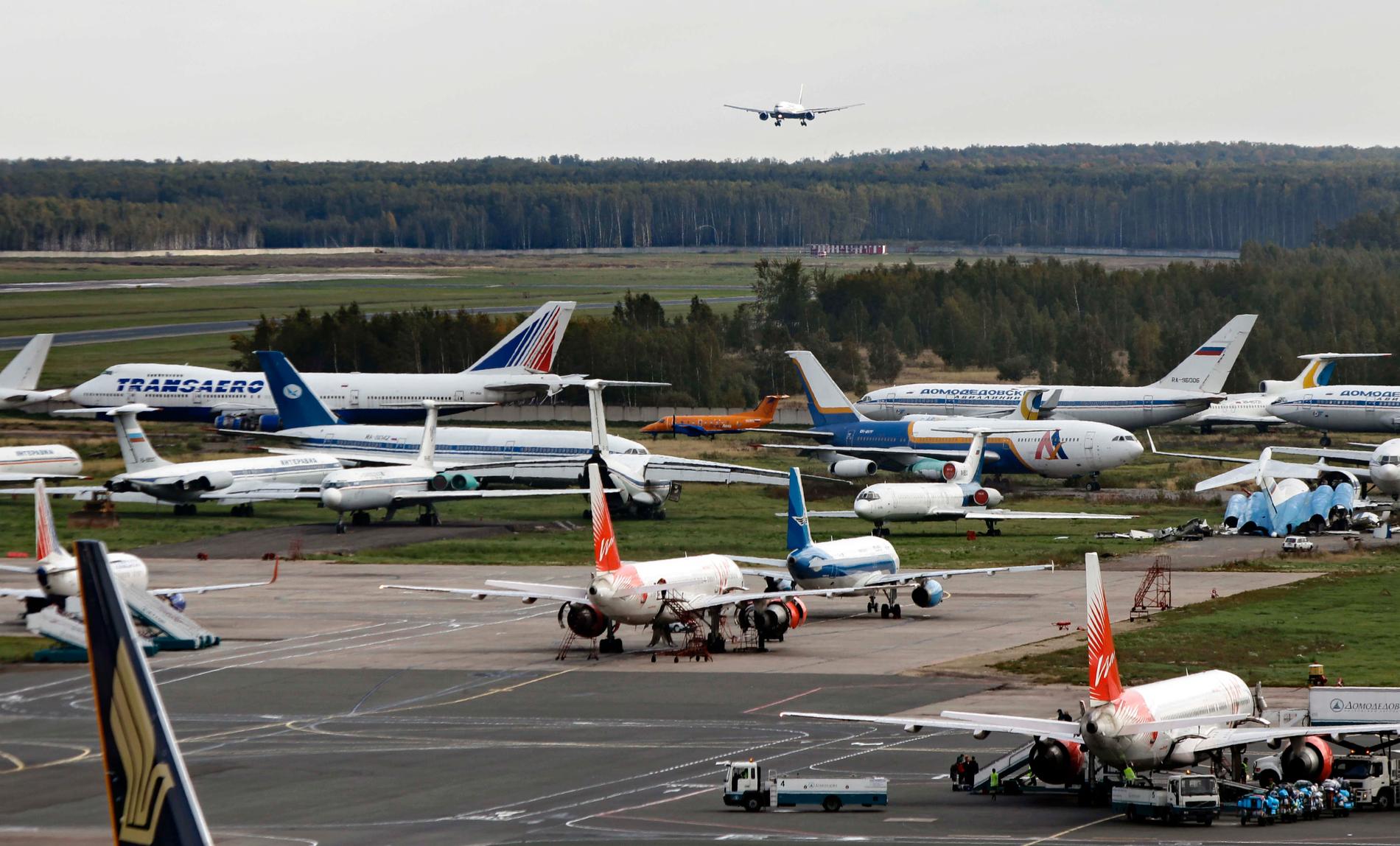 Domodedovo-flygplatsen söder om Moskva. Arkivbild.